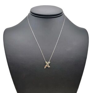 Tiffany & Co Picasso graffiti X kiss necklace 925 Sterling Silver Valentines